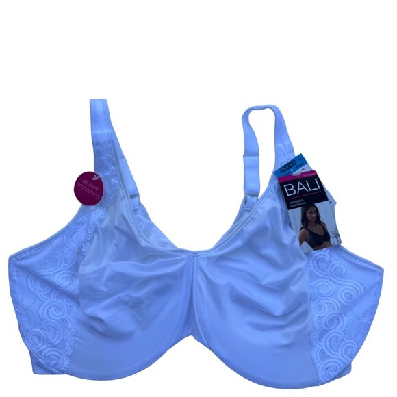 Bali Womens White Underwire Minimizer Bra 42DDD Adjustable Straps Style DF1004 - Picture 11 of 16